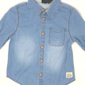 Cat & Jack boys denim Button up